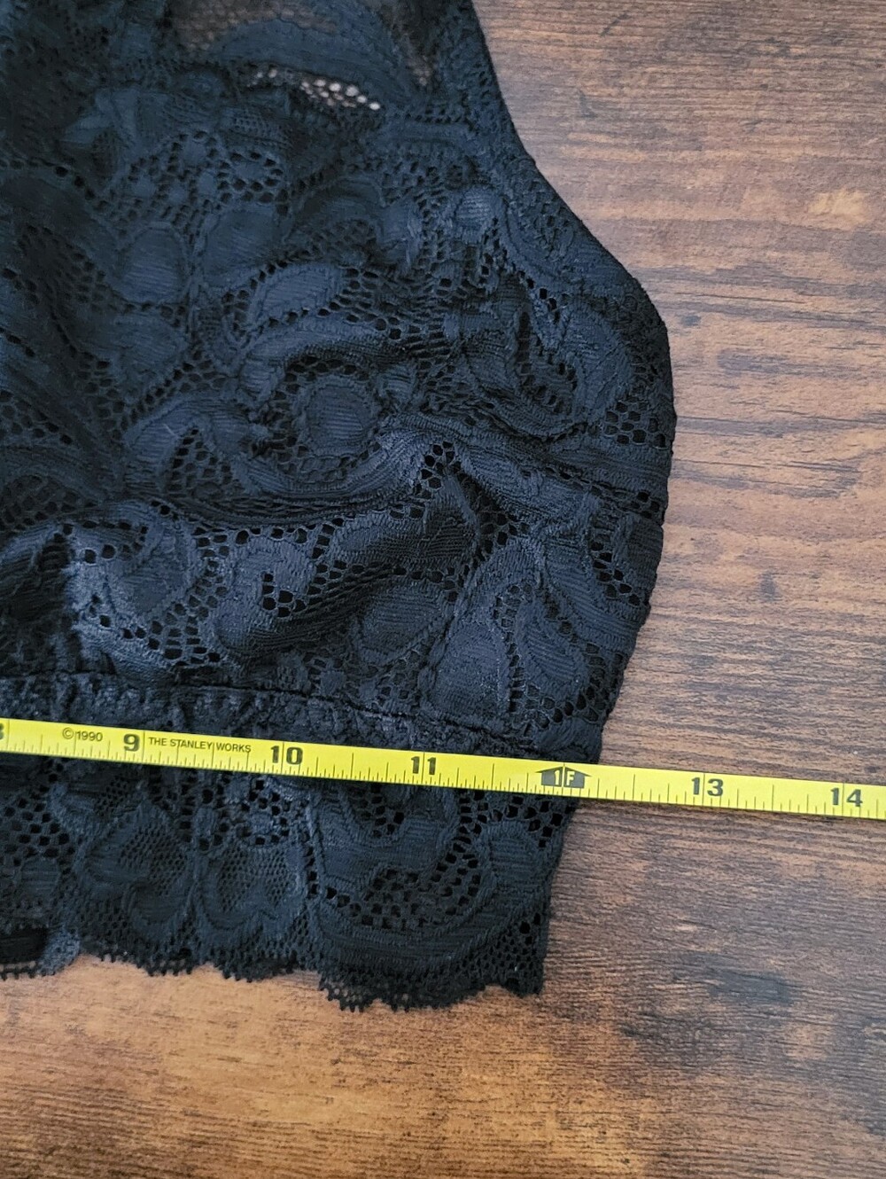Lace Black Racerback Bralette Wirh Cut Out - Picture 6 of 6